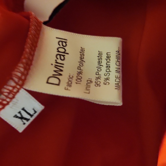 DWIRAPAL SKIRT  Size XL. Elegant Red Tulle - Picture 4 of 7